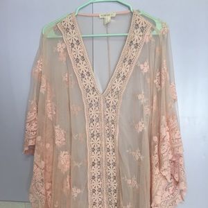 Pale pink Lace beautiful Shirt